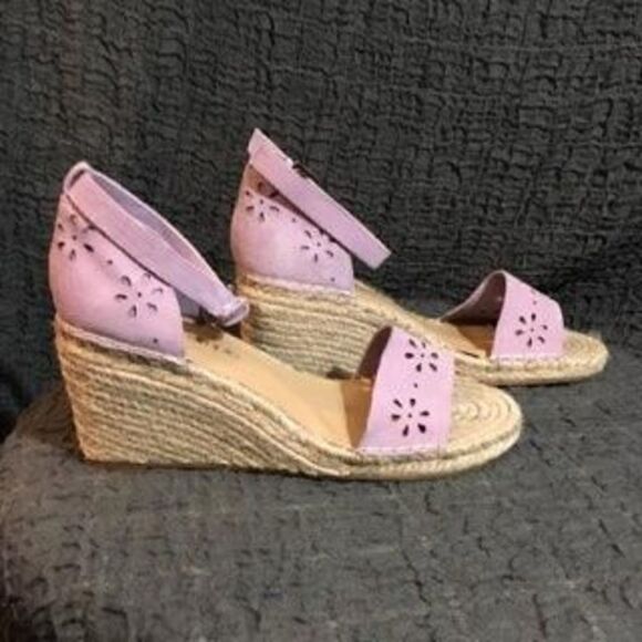 Sage and Simple Lilac Open Toe Wedge Sandals Size 10M - Picture 2 of 11